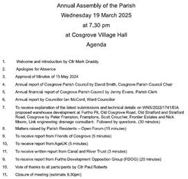 Annual Assembly of the Parish - Wed 19th March